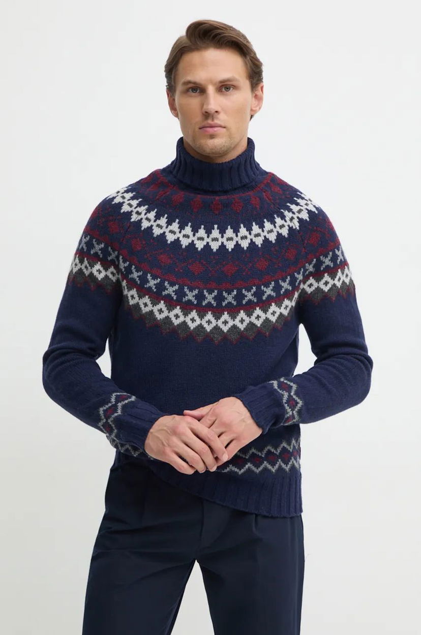 Džemper Barbour Turtleneck Sweater Plava | MKN1492