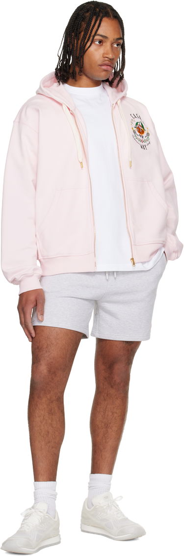 Dukserice Casablanca 'Casa Way' Orange Mascot Zip Hoodie Ružičasta | M-AW25-JTP-408-05, 3