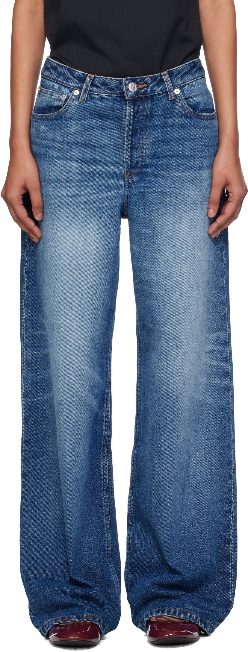 Jeans A.P.C. A.P.C. Elisabeth Wide-Leg Jeans Plava | COHJL-F09181