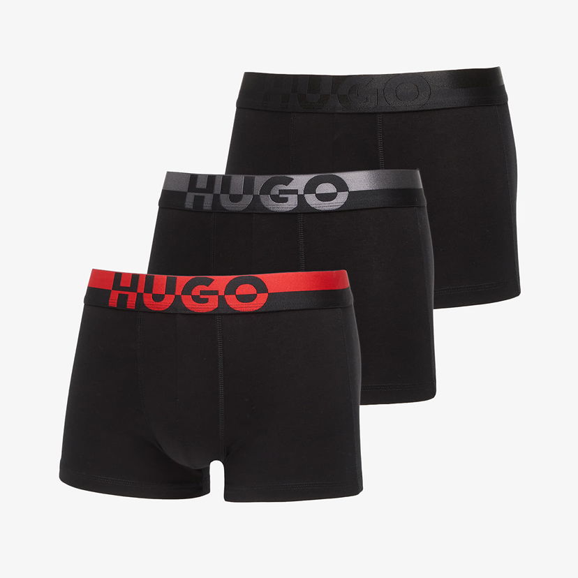 Bokserice BOSS HUGO Men's 3-Pack Split Logo Trunks Crna | 50545667-002