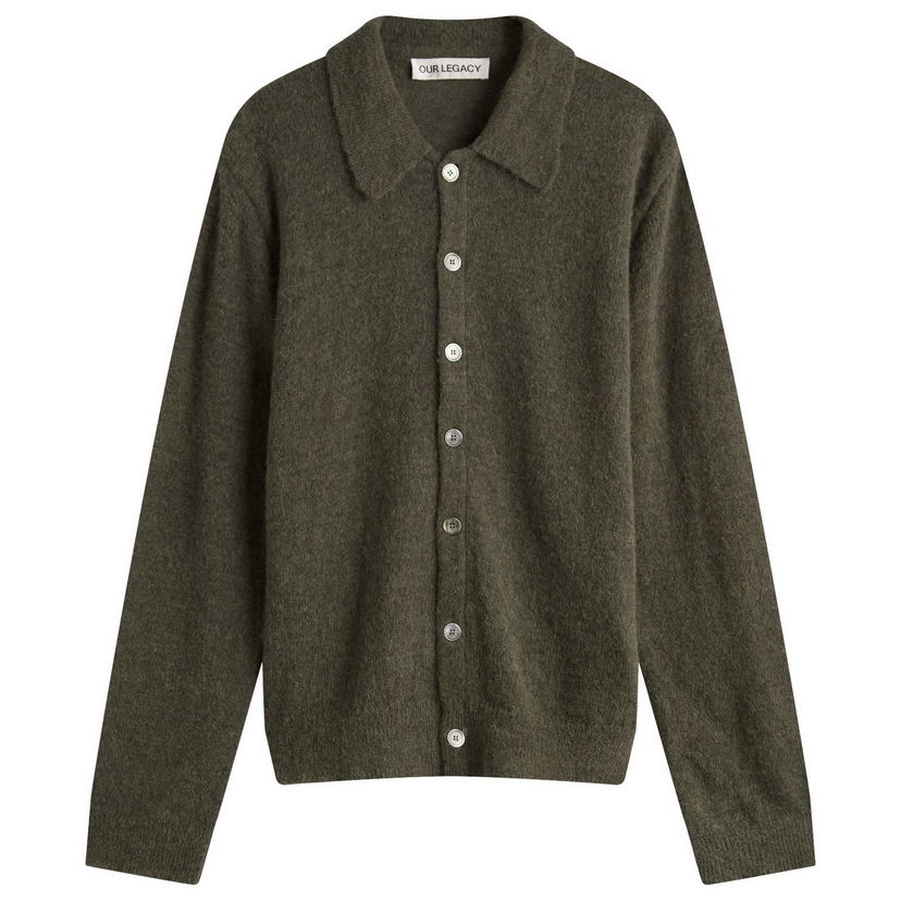 Džemper OUR LEGACY Our Legacy Evening Polo Fuzzy Alpaca Zelena | M4253EM