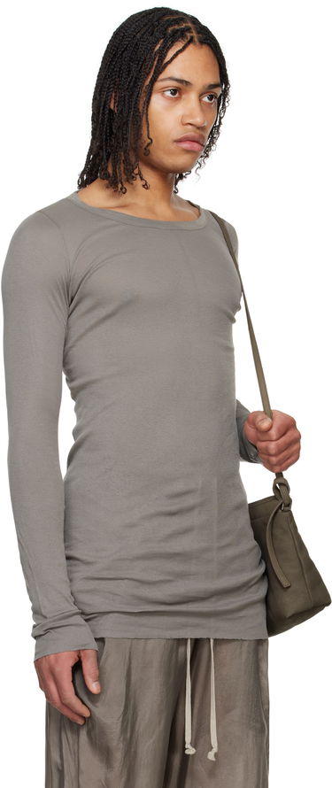 Džemper Rick Owens Rick Owens Hollywood Rib Long Sleeve T-Shirt Smeđa | RU01E5250 MR, 4