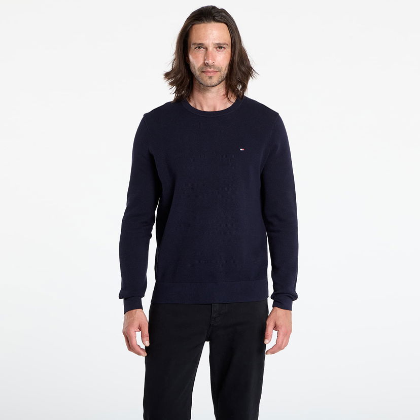 Džemper Tommy Hilfiger Tommy Hilfiger Essential Structure Sweatshirt Tamnoplava | MW0MW36347 DW5