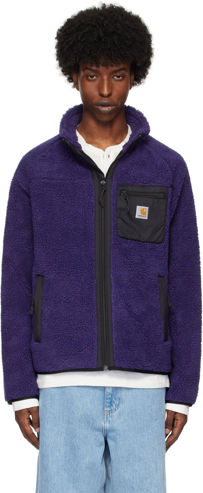 Dukserice Carhartt WIP Prentis Liner Fleece Jacket Tamnoplava | I025120