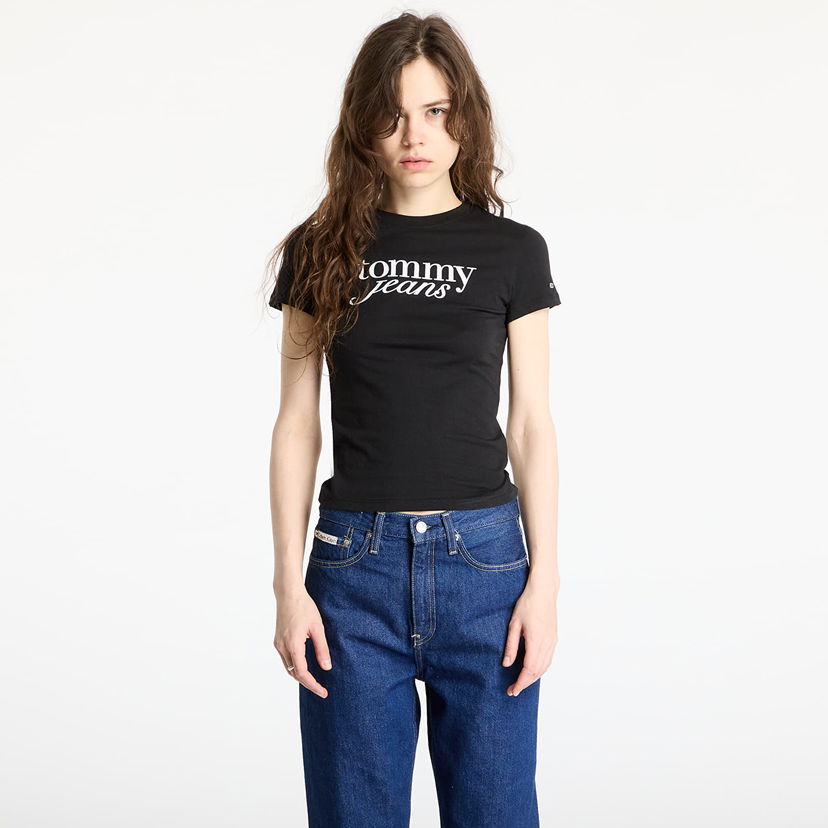 Majica kratkih rukava Tommy Hilfiger Tommy Jeans Slim Essential T-Shirt Crna | DW0DW19447 BDS