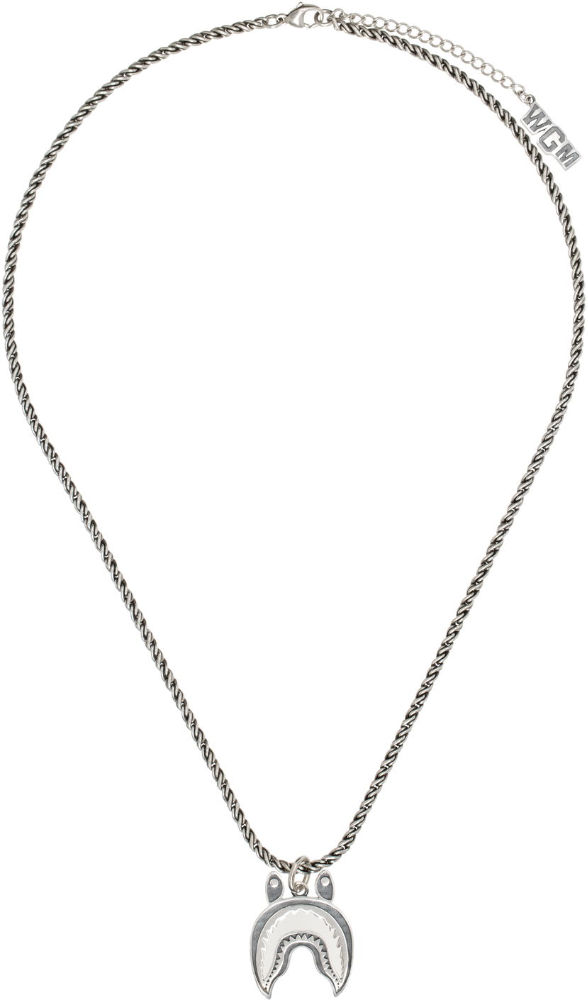 Ogrlica BAPE A Bathing Ape Shark Pendant Necklace Metalik | 001GDK701039M