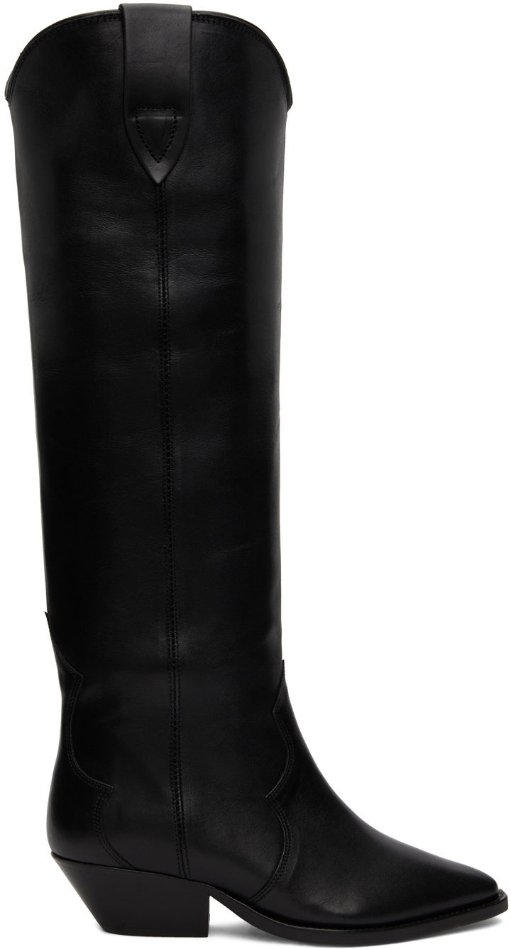 Odjeća ISABEL MARANT Isabel Marant Denvee Knee-High Western Boots Crna | 00MBT0072-00M017S