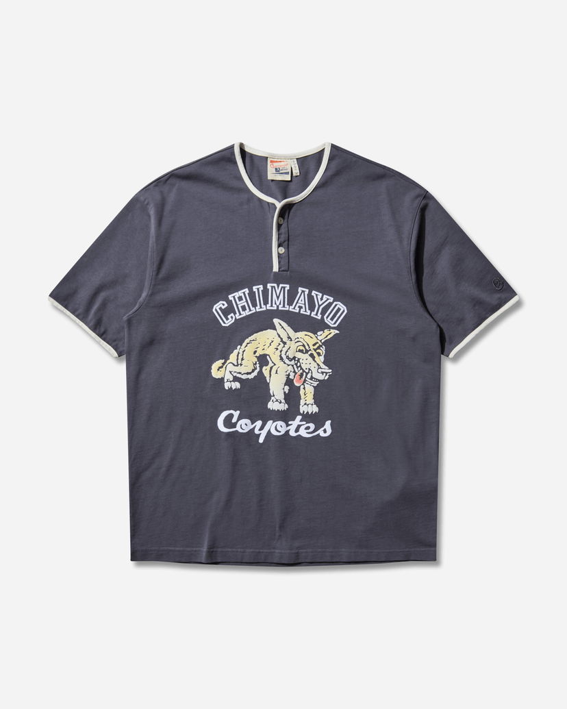 Majica kratkih rukava Champion Index and Archives Sunset Chimayo Coyotes Graphic Henley T-Shirt with Contrast Trim Siva | 221839 ES524