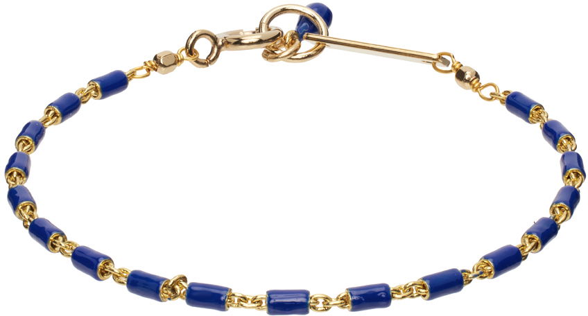 Narukvica ISABEL MARANT Chain Bracelet with Blue Enamel Plava | BR0002FA-A3B01B, 0