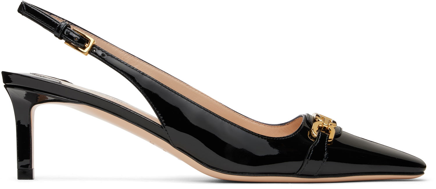 Tenisice i cipele Tom Ford TOM FORD Whitney Patent Leather Slingback Heels Crna | W3522-LCL072G, 0
