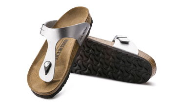 Tenisice i cipele Birkenstock Birkenstock Gizeh Birko-Flor Silver Narrow Fit Metalik | 43853, 7
