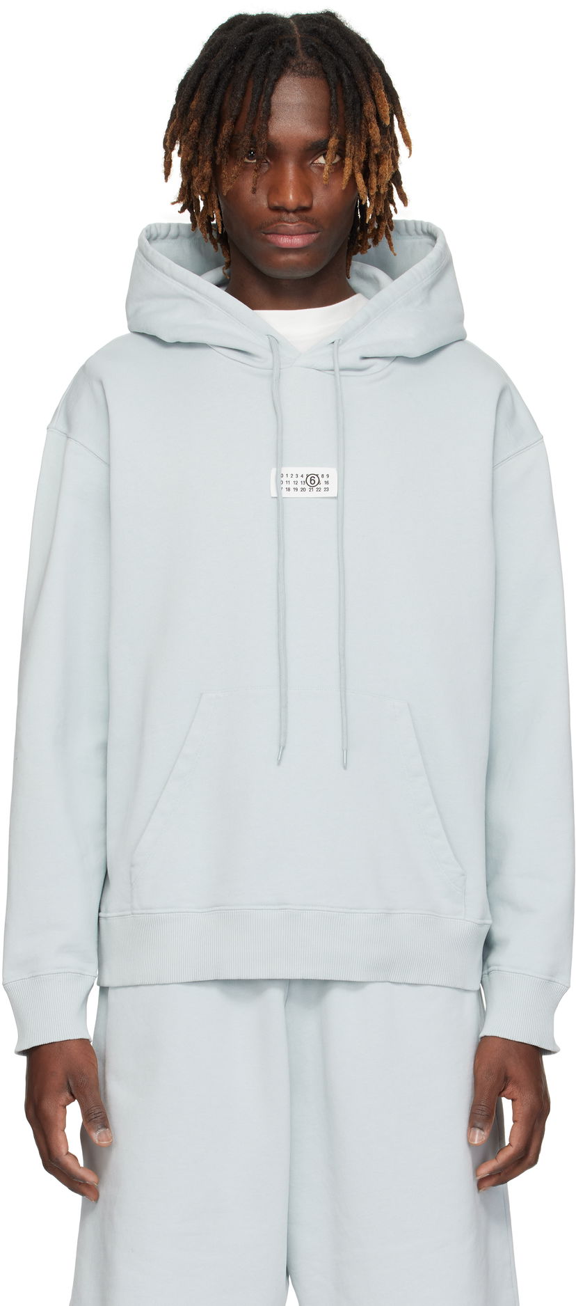 Dukserice Maison Margiela MM6 Maison Margiela Unbrushed Cotton Hoodie Plava | SH0GU0018 M25012
