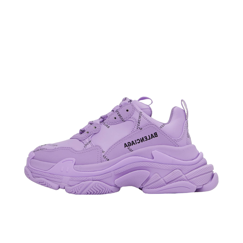 Tenisice i cipele Balenciaga Purple Triple S Allover Logo Ljubičasta | 524039 W2FA1