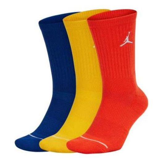 Čarape Jordan Jordan Solid Color Embroidered Socks 3 Pairs Crvena | SX5545-957