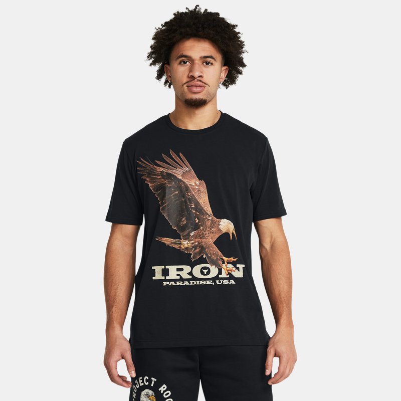 Majica kratkih rukava Under Armour Project Rock Eagle Kurzarm-Shirt Crna | 1383224-001