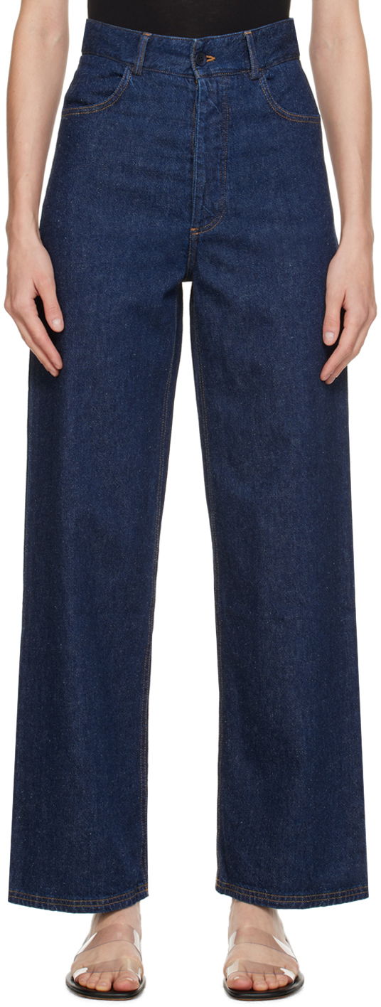 Jeans Baserange High-Waisted Wide Leg Jeans Tamnoplava | TRNA-CO-SP24