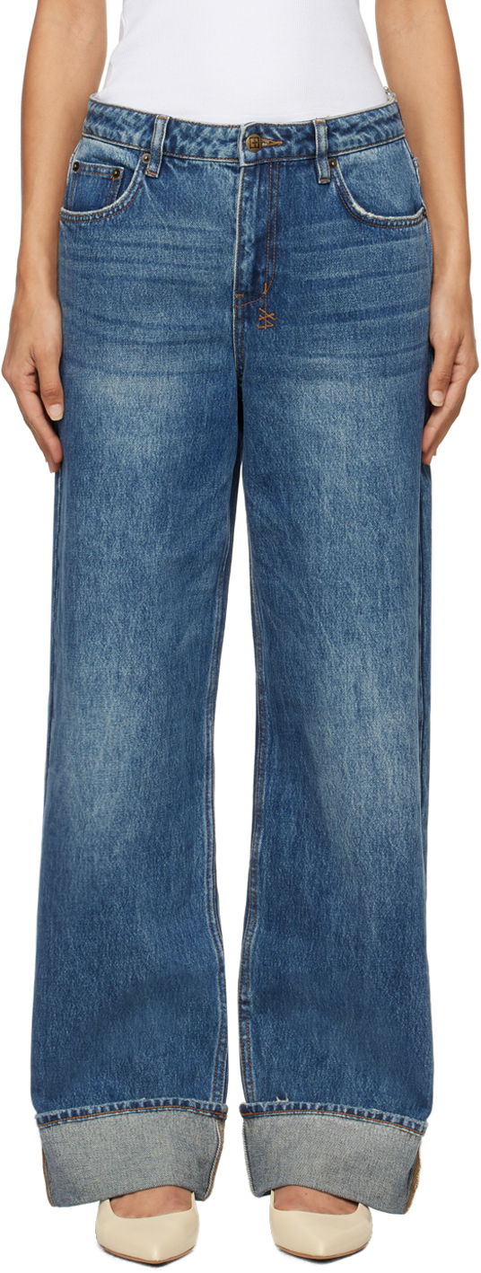 Jeans Ksubi Low Rider Cuffed Aged Jeans Plava | WFA24DJ006