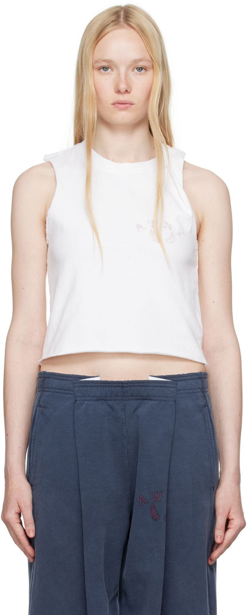 Majica bez rukava Alexander Wang Alexander Wang.t Muscle Tank Top Bijela | 4CC2251566