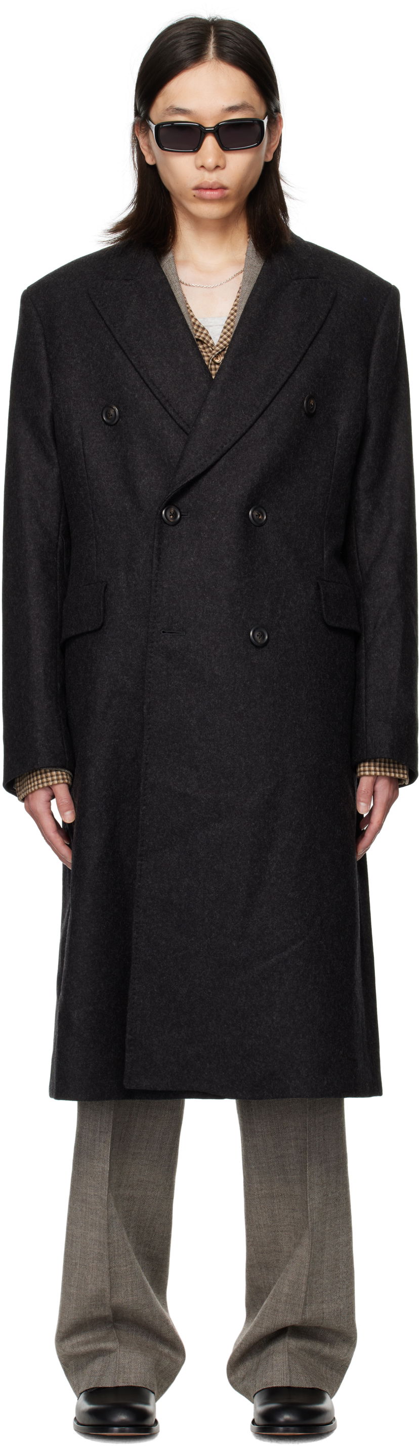 Kaputi OUR LEGACY OUR LEGACY Whale Double-Breasted Coat Crna | M4251WG