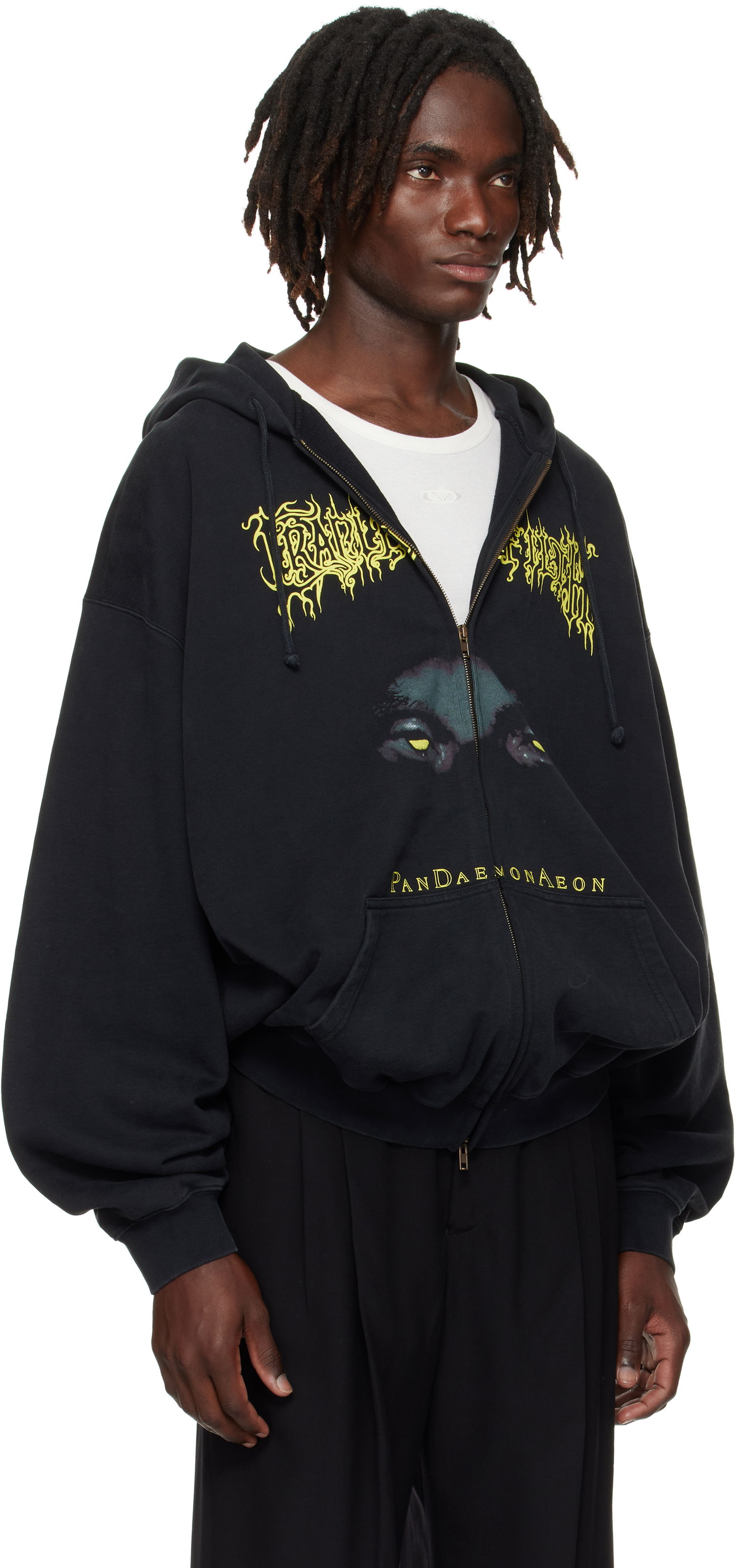 Dukserice VETEMENTS Vetements Cradle of Filth 'Pandaemonaeon' Zip-Up Hoodie Crna | UCF76ZU550B, 1