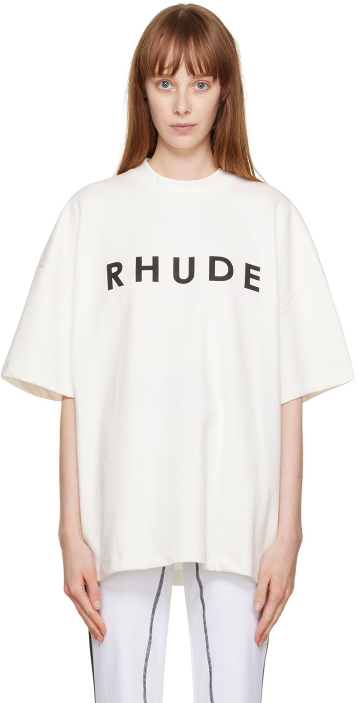 Majica kratkih rukava Rhude Rhude Crewneck T-Shirt Bijela | RHFW22TT02660377