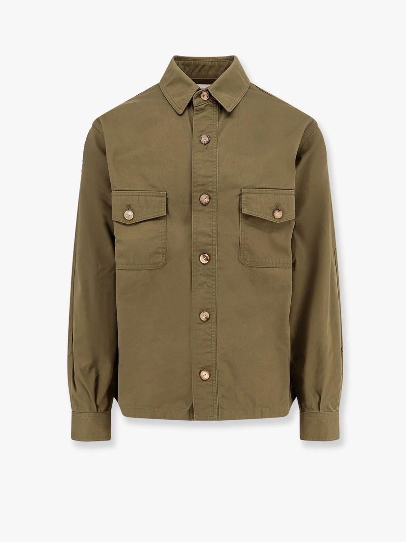 Košulja Saint Laurent Saint Laurent Button-Down Shirt Zelena | 816396Y03JC3007