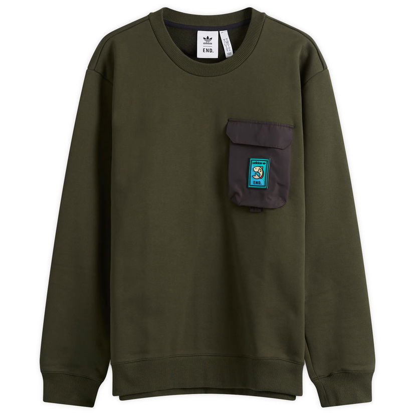 Dukserice adidas Originals END. X Flyfishing Sweat Smeđa | IL7091
