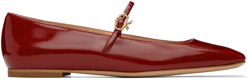 Tenisice i cipele Gianvito Rossi Gianvito Rossi Christina 05 Ballerina Flats Crvena | G22246-05CUO-NUI