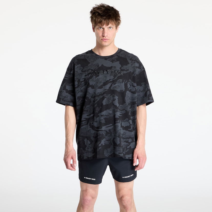 Majica kratkih rukava Under Armour Project Rock All Over Print T-Shirt Crna | 1389976-001
