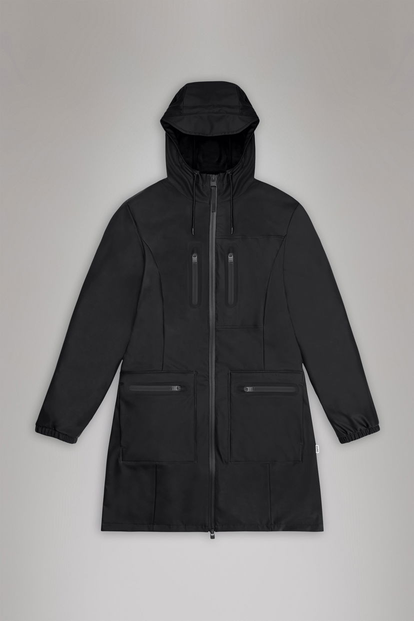 Kabanica Rains Cargo Curve Jacket Crna | 12050\01