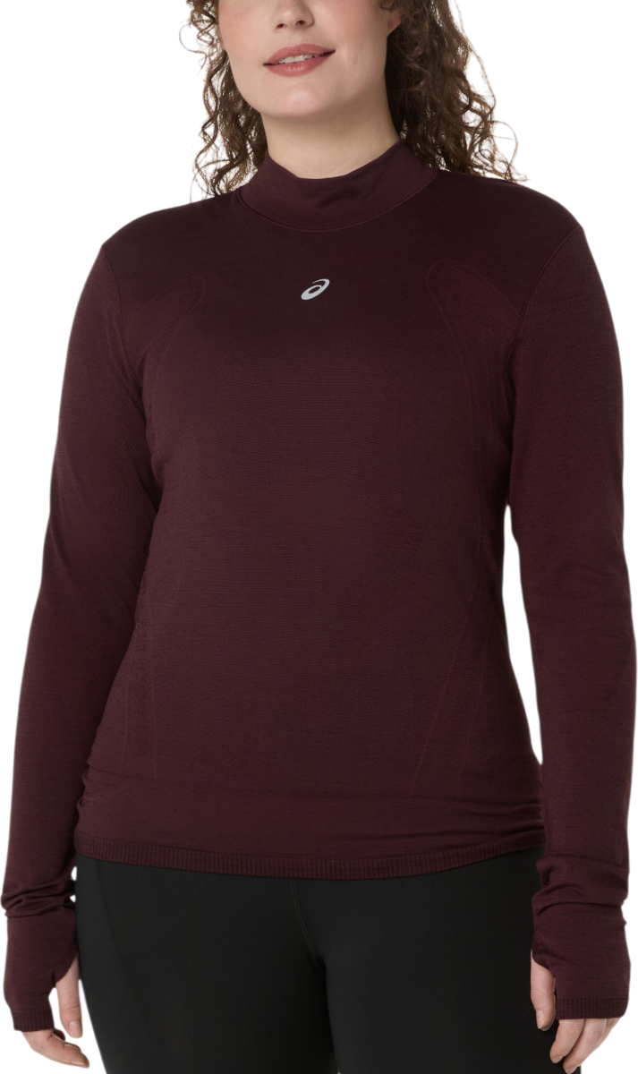 Majica kratkih rukava Asics ROAD WINTER SEAMLESS Long Sleeve Top Tamnocrvena | 2012d277-600, 0