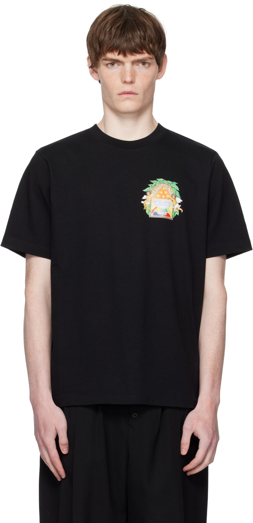Majica kratkih rukava Casablanca Casablanca Triomphe D'Orange Graphic T-Shirt Crna | MPF25-JTS-001-24-EX-FLANNELS