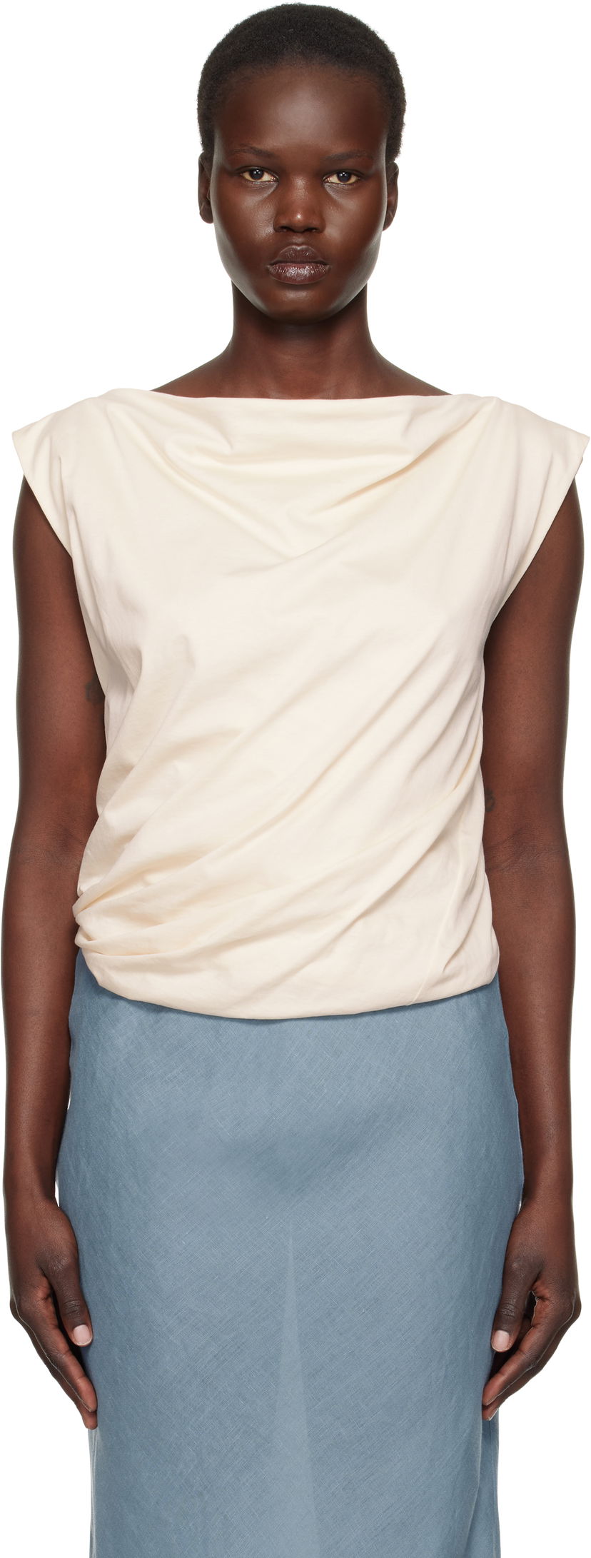 Majica bez rukava Baserange Turn Sleeveless Top Bež | TOTUT-RC-SP25