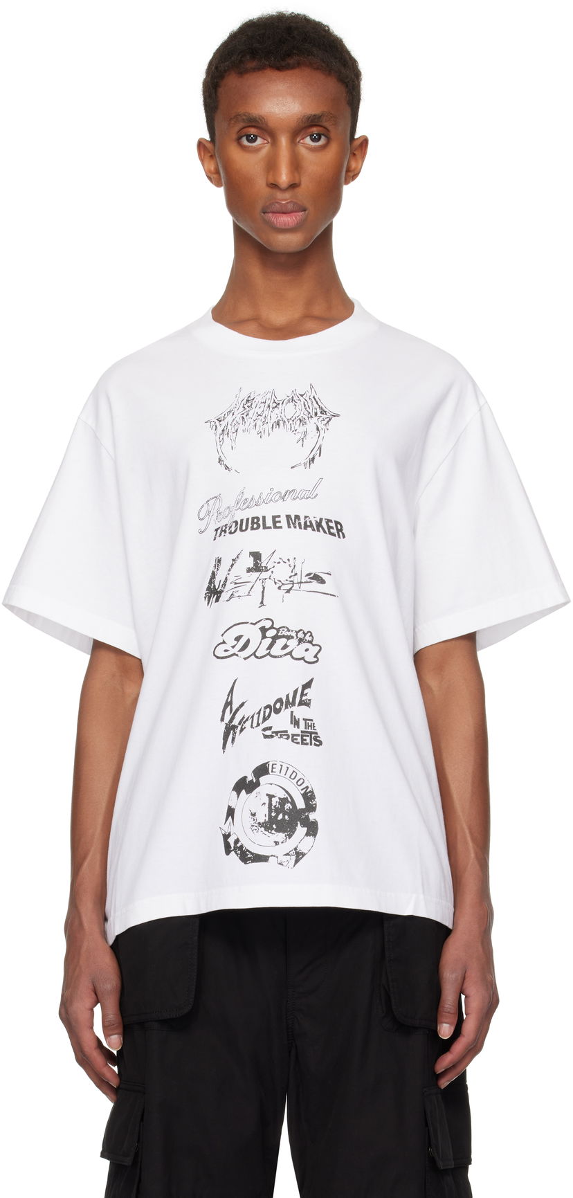Majica kratkih rukava We11done Multi Logo Graphic T-Shirt Bijela | WD-TT3-24-777-U-WH