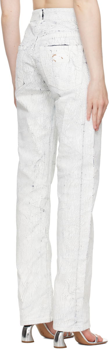 Jeans Maison Margiela MM6 Maison Margiela 5 Pocket Cracked Jeans Bijela | S62LB0185 M30028, 2