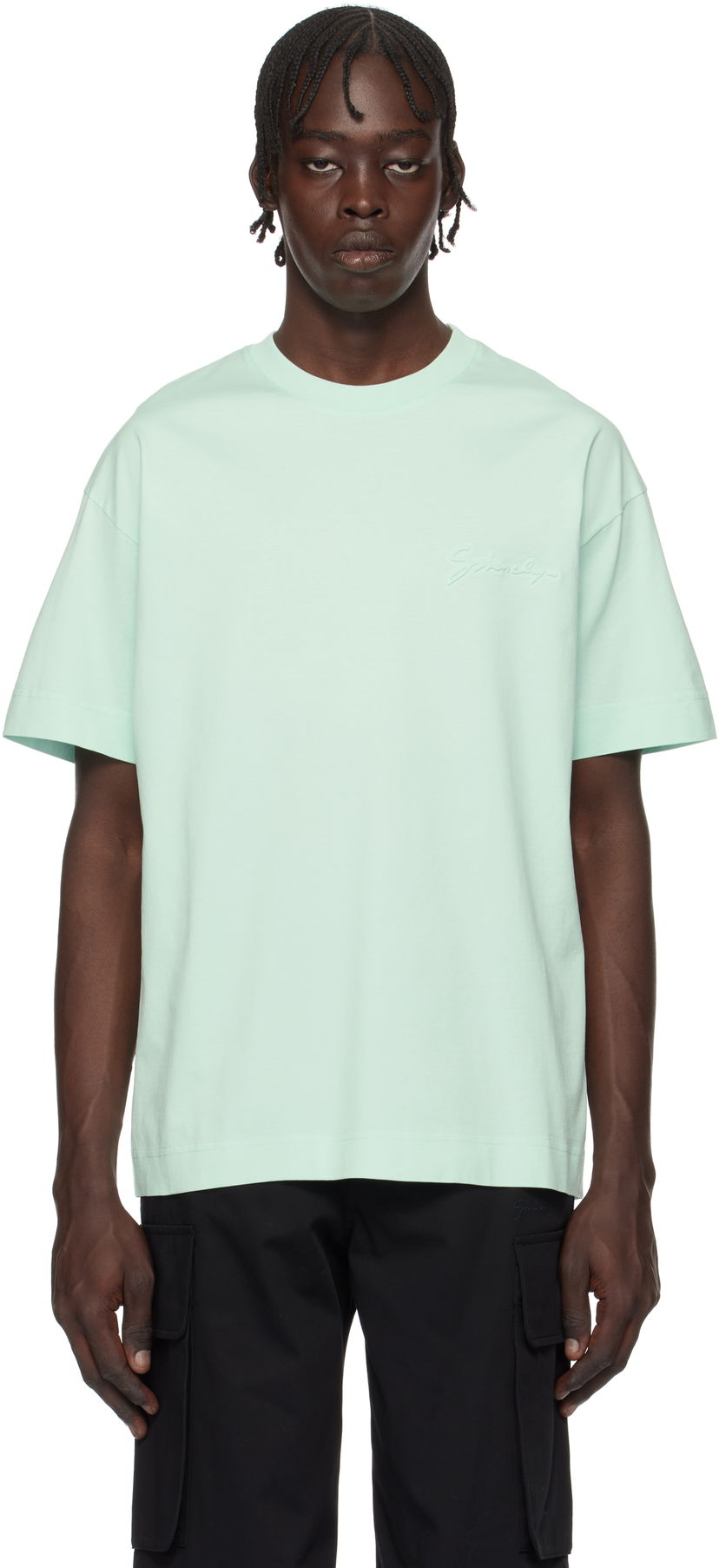 Majica kratkih rukava Givenchy Signature Logo T-Shirt Zelena | BM71MG3YP1341