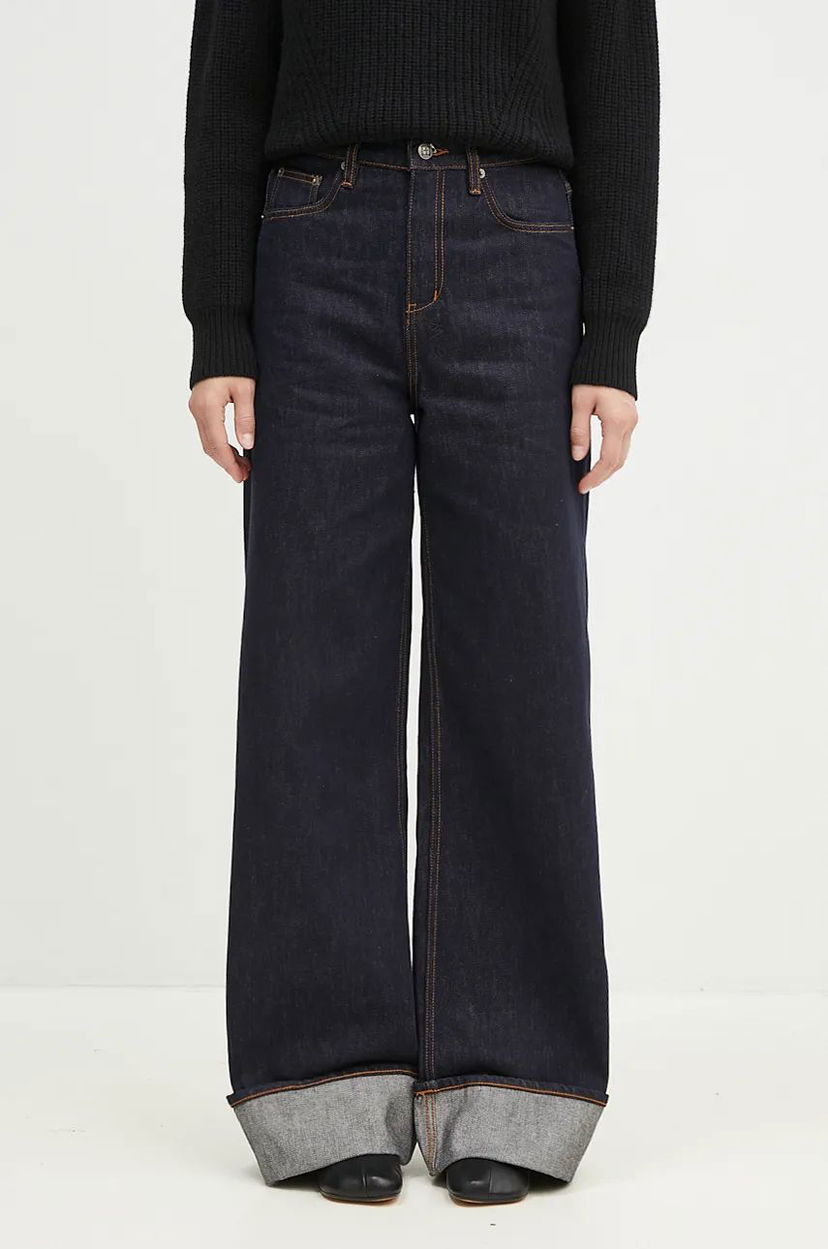 Jeans Ksubi High Waist Cuff Jeans Plava | WFA24DJ016