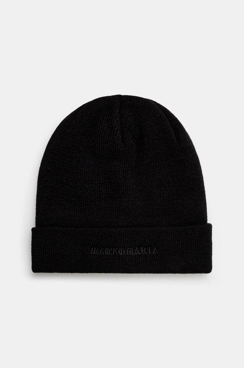 Kapica WACKO MARIA Knit Watch Cap Crna | 24FW.WMA.CP05