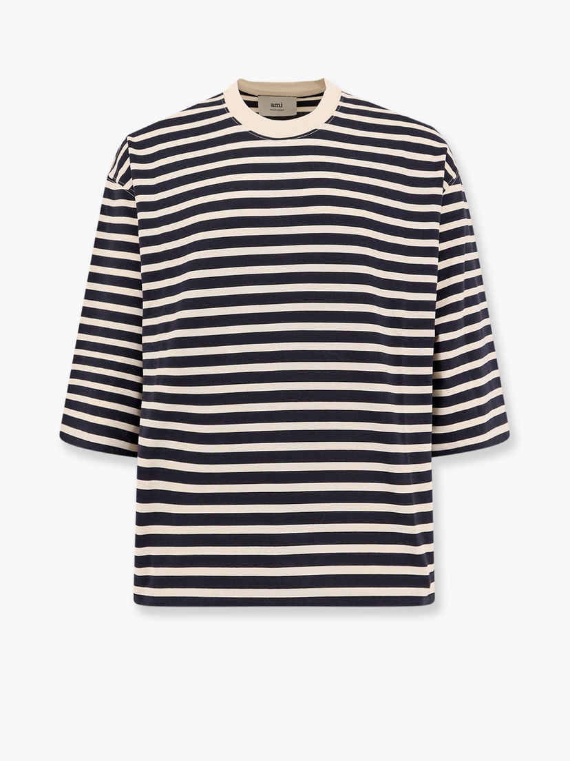 Majica kratkih rukava AMI Striped T-Shirt AMI Paris Tamnoplava | UTS056JE01214330