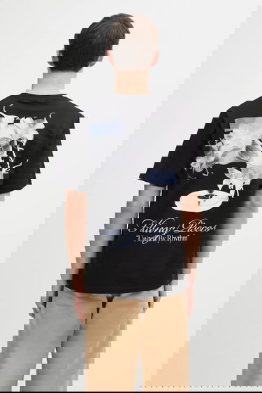 Majica kratkih rukava Filling Pieces Grammophone 'United By Rhythm' Graphic T-Shirt Crna | 422520500236, 0