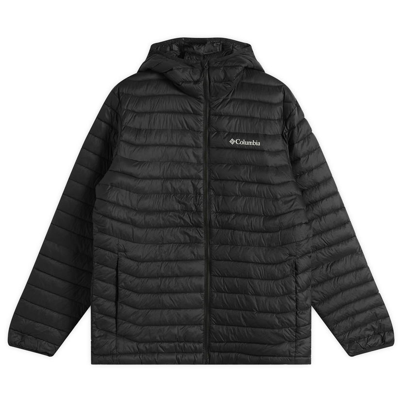 Pernata jakna Columbia Powder Pass Hooded Jacket Crna | 2134131-010