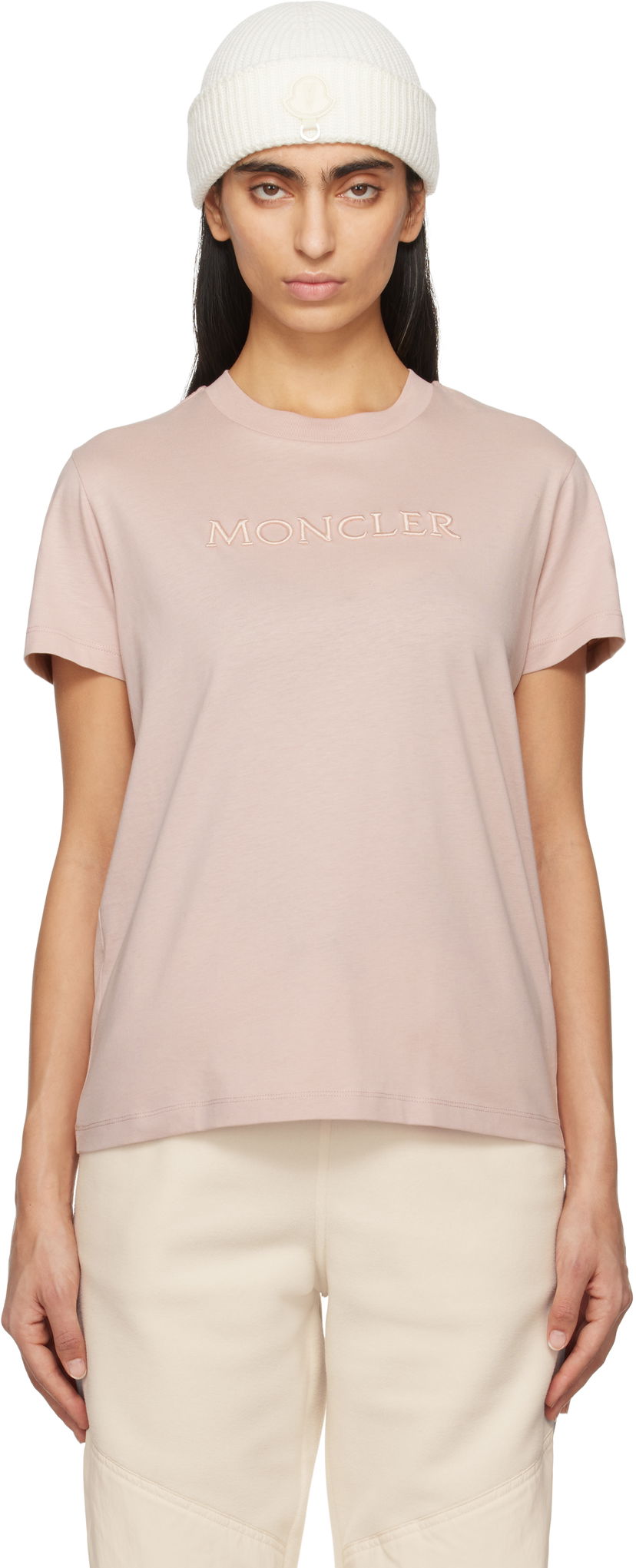 Majica kratkih rukava Moncler SS Logo T-shirt Ružičasta | K10938C0000889AUO