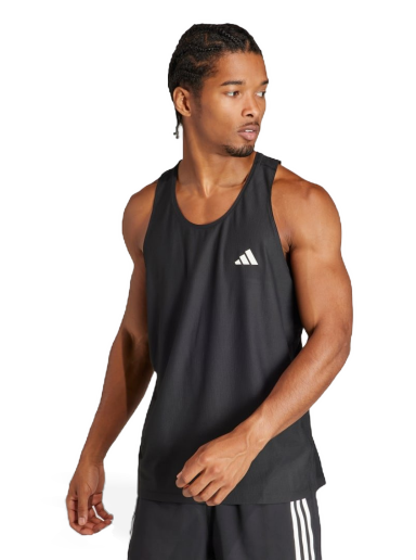Majica bez rukava adidas Performance Own The Run Tank Top Tamnoplava | IN1499