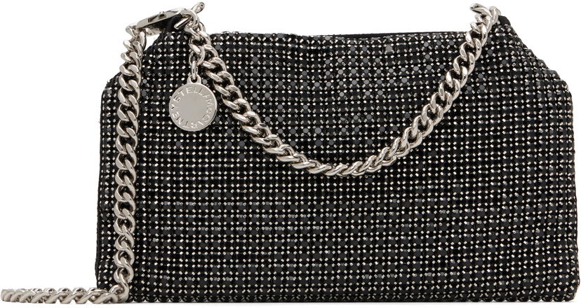 Ručna torbica Stella McCartney Stella McCartney Falabella Crystal Mesh Shoulder Bag Crna | 7B0101WP0413