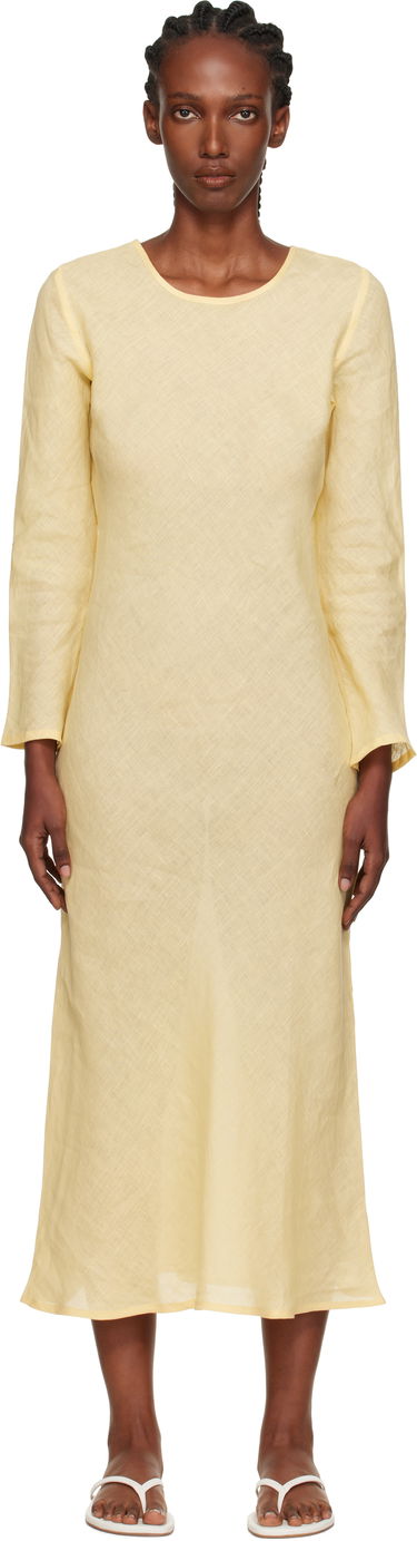 Haljina Baserange Baserange Dydine Long Sleeve Maxi Dress Žuta | DRDYL-FL-AU25, 0