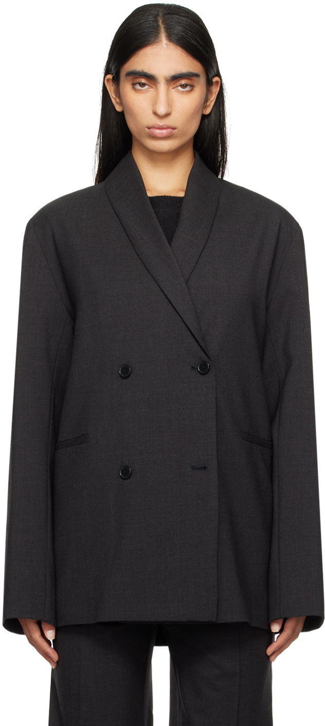 Jakna Loulou de Saison Loulou de Saison Sancia Double-Breasted Blazer Crna | SANCIA