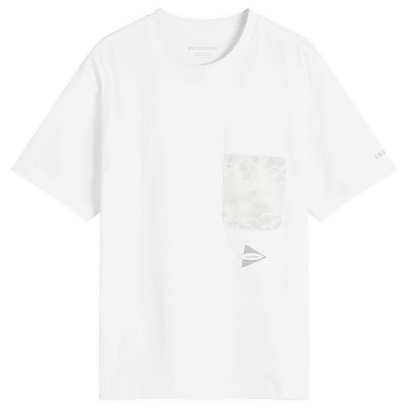 Majica kratkih rukava and wander and wander Print Pocket T-Shirt, Size Large Bijela | 5745184526-030