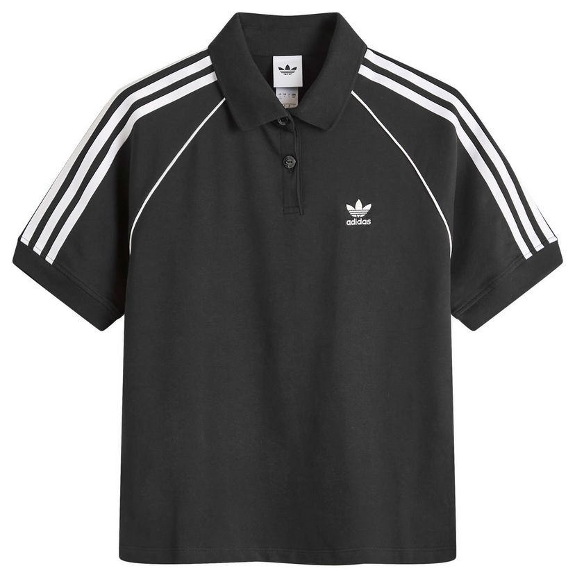 Polo majica adidas Originals Women's SST Adicolor Short Sleeve Polo Shirt, Size X-Small Crna | JX7802