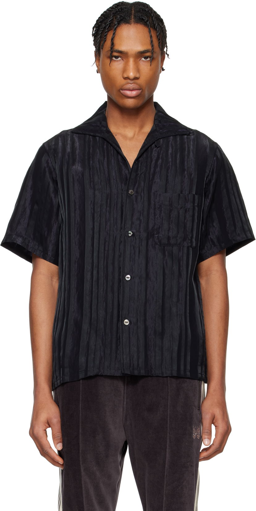 Košulja Needles NEEDLES Italian Collar Shirt Crna | QV126