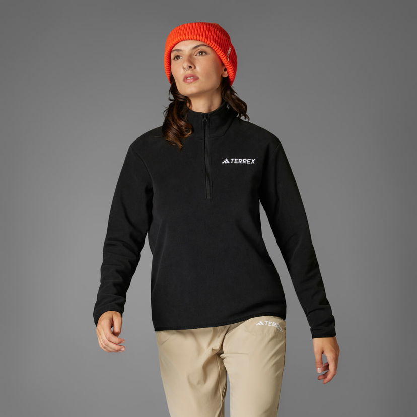 Džemper adidas Performance Multi Essentials 1/2 Zip Fleece Jacket Crna | JP0788